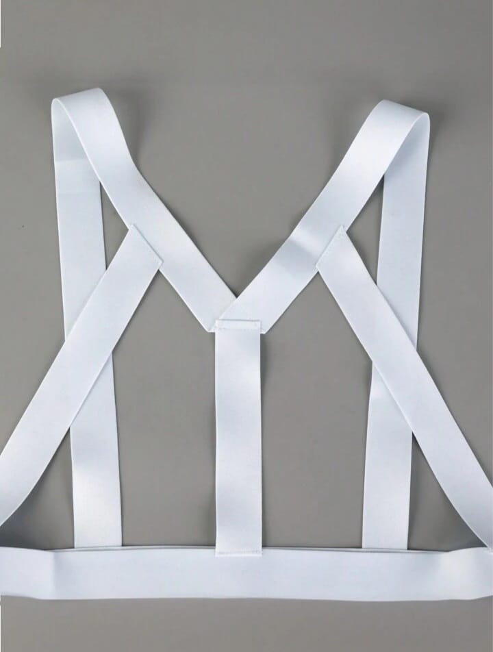 Men's Solid Color Hollow-Out Wide Strap Bodybands